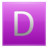 Letter D pink Icon